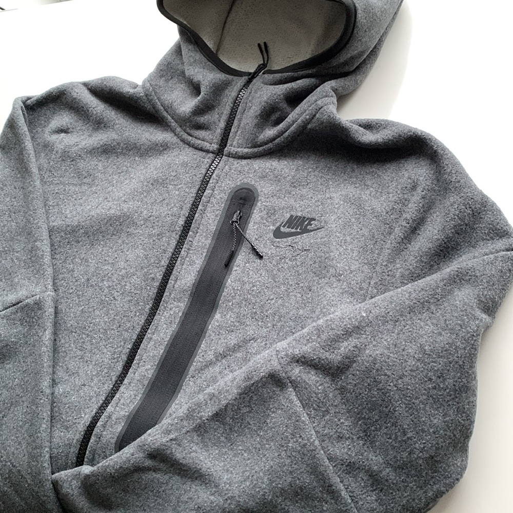 NIKE SPORTSWEAR TECH FLEECE FULL-ZIP WINTERIZED HOODIE 'BLACK'